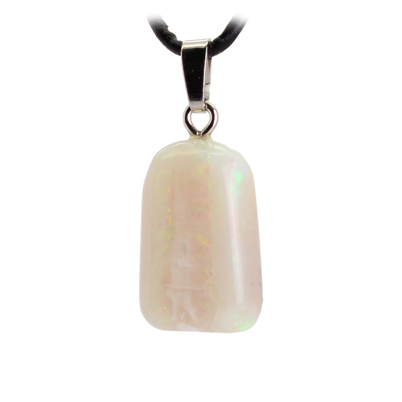 Edelopal Trommelstein Anhänger Kettenanhänger 925 Silber Öse Halskettenanhänger Kettenschmuck Kristall Rohkristall Stein Silberanhänger Silberschmuck Edelsteinanhänger Edelstein Heilstein Schmuckanhänger Halsschmuck Rohstein Rohstück Schmuckstein Schmuck Schutzstein Glücksstein