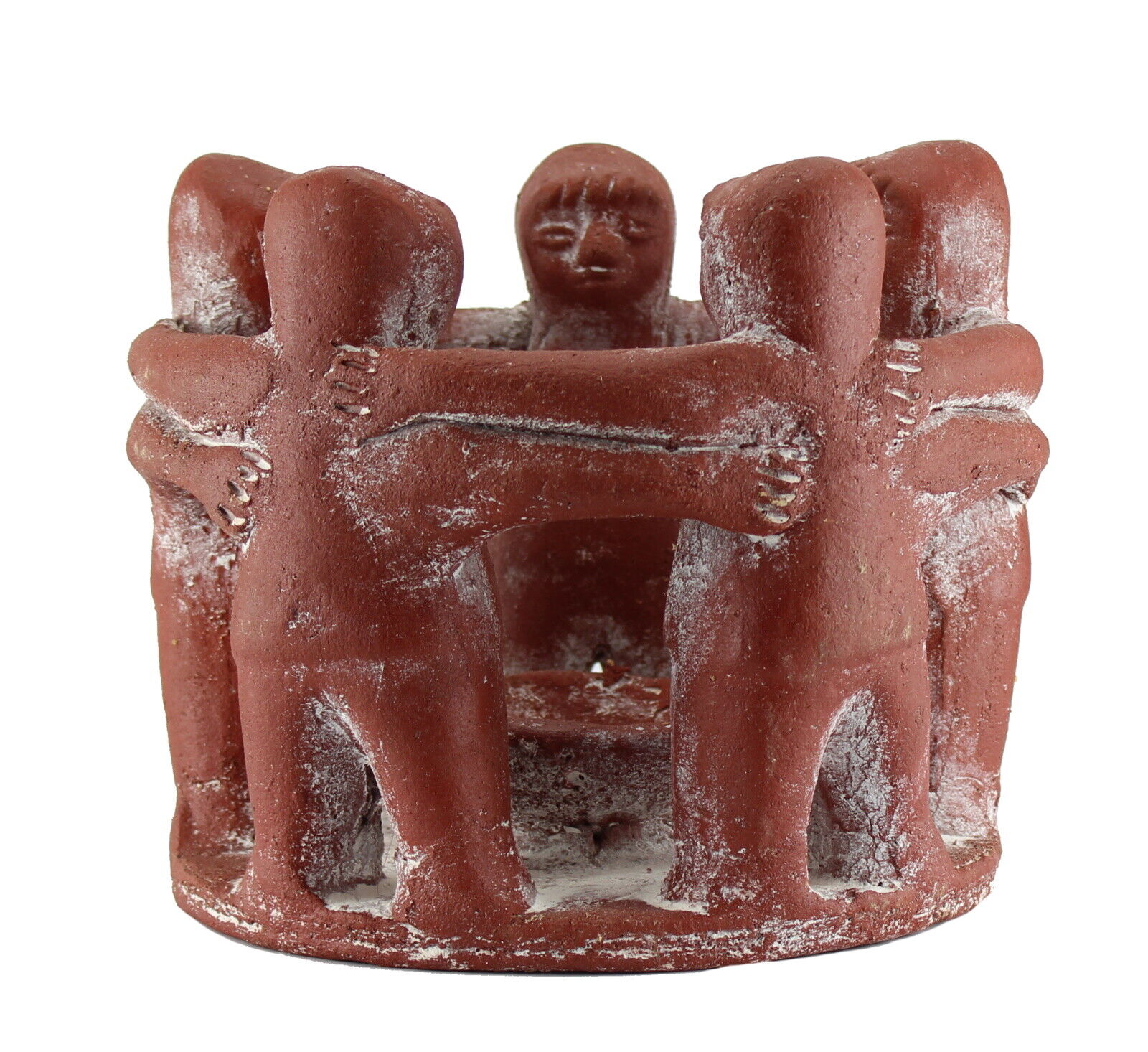 Freundeskreis XL – 5 Tonfiguren im Kreis von oben