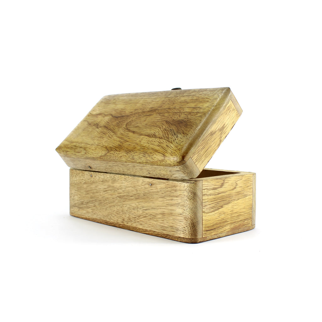 handgefertigte Trickbox aus Mangoholz mit Geheimfach Schublade Schmuckbox Holzbox Geschenkbox Schatztruhe Hidden Tray Puzzle Box