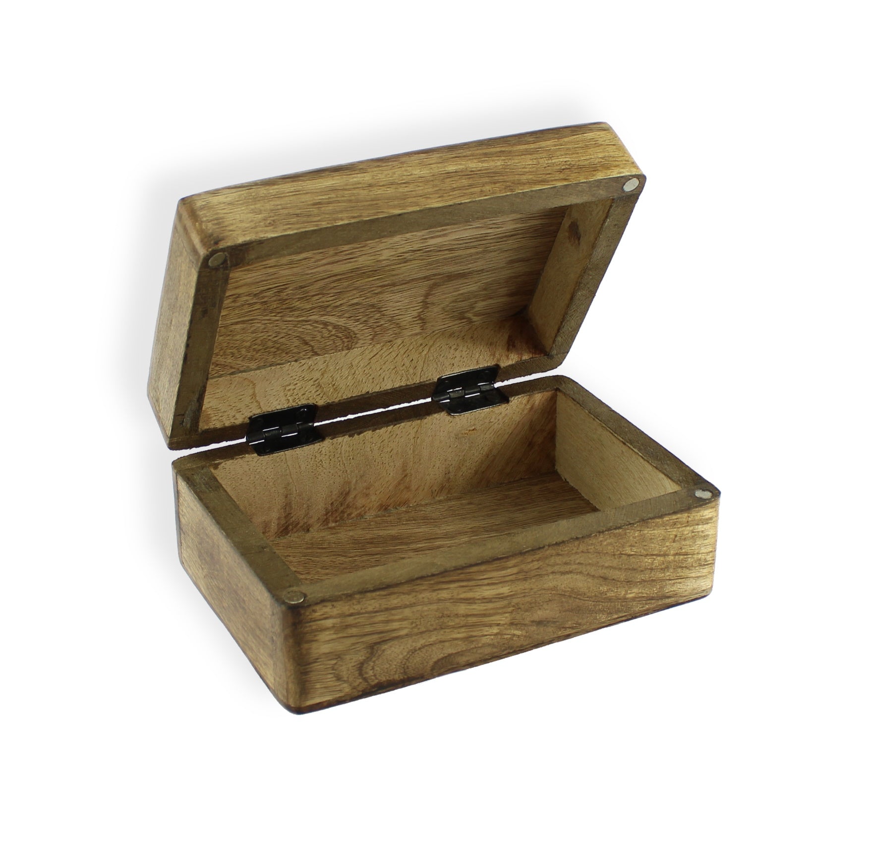 Holztruhe Holzbox aus Mangoholz braun mit Magnetverschluss Schatulle Schmuckschatulle