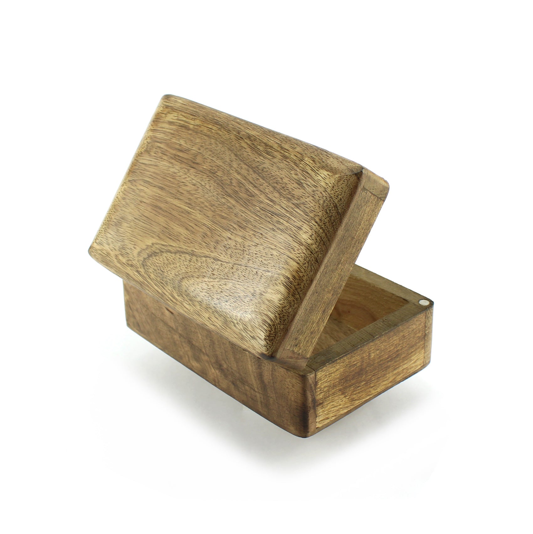 Holztruhe Holzbox aus Mangoholz braun mit Magnetverschluss Schatulle Schmuckschatulle