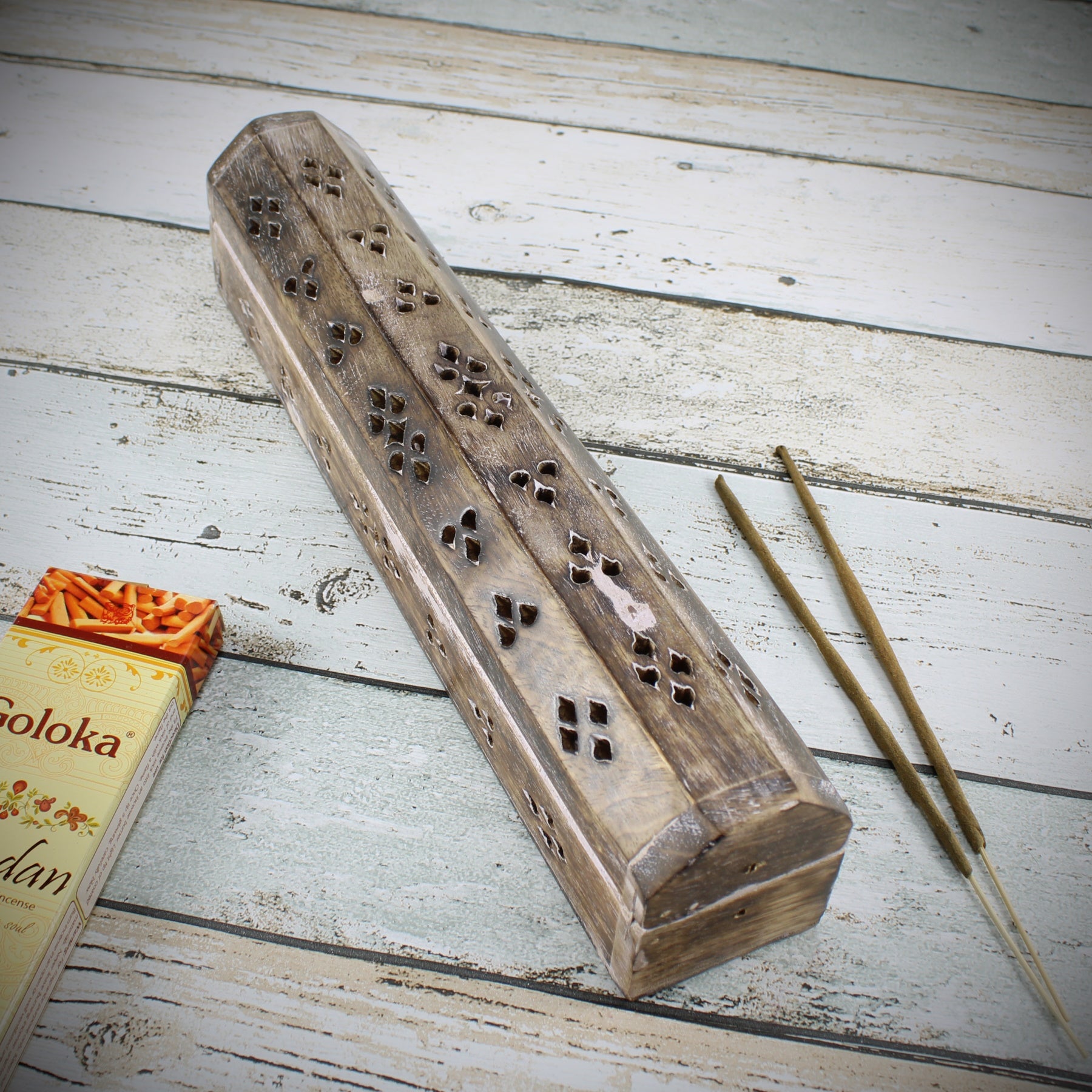 Räucherstäbchenhalter Halter aus Holz für Räucherstäbchen & Räucherkegel