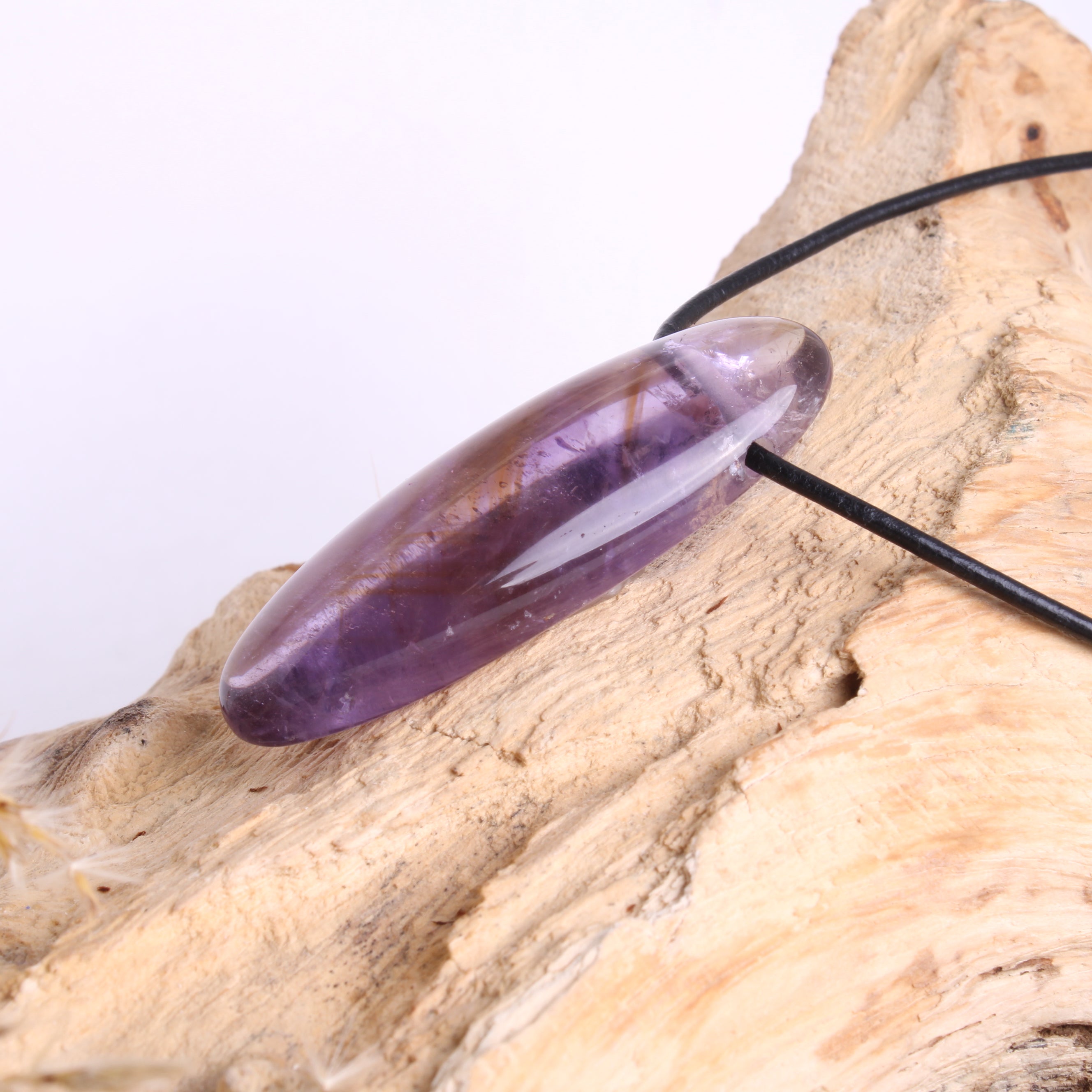Ametrin Cabochon Anhänger Gesamtansicht – Einzelstück Naturstein Budawi