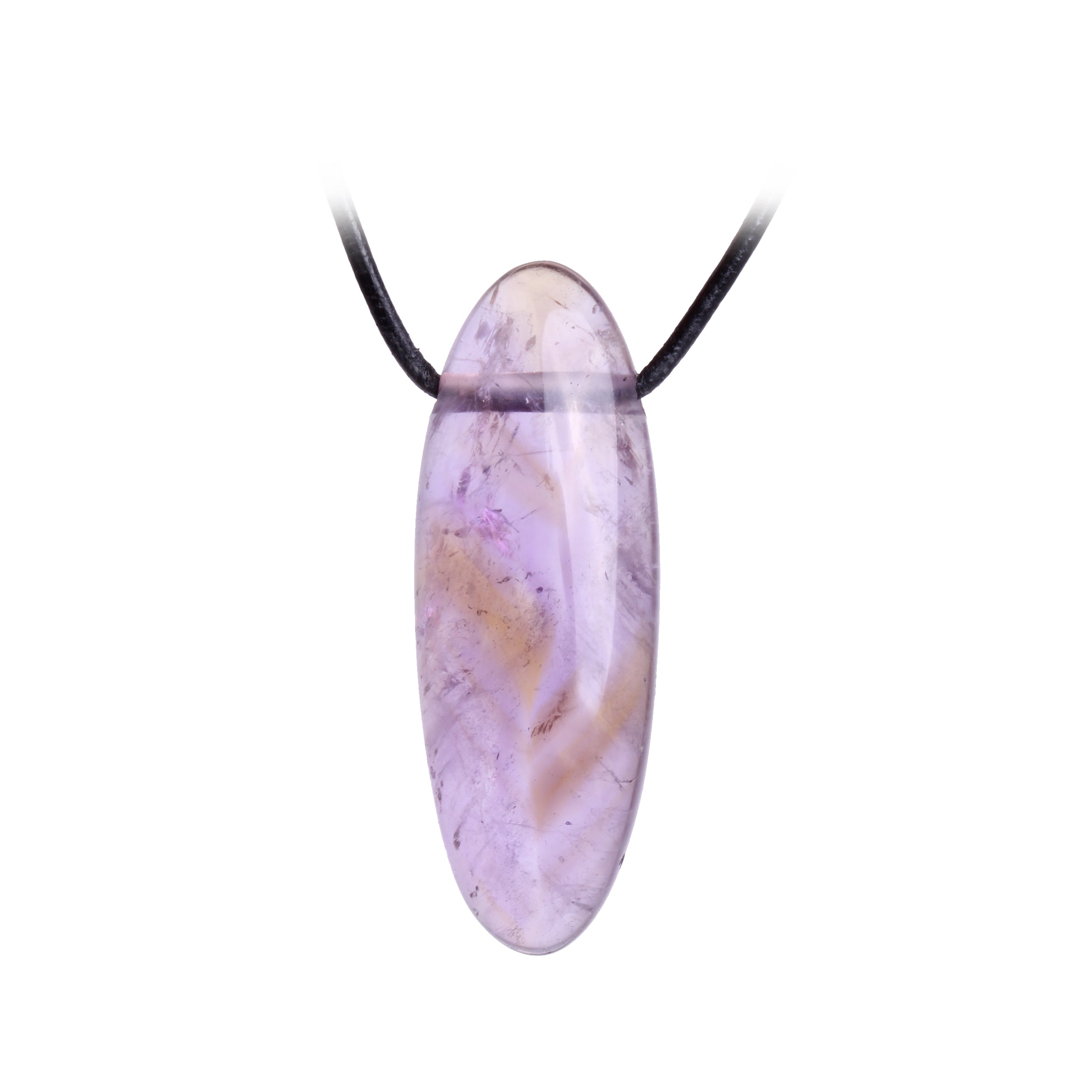 Ametrin Cabochon Anhänger – Farbspiel Violett & Goldgelb, Vorderansicht