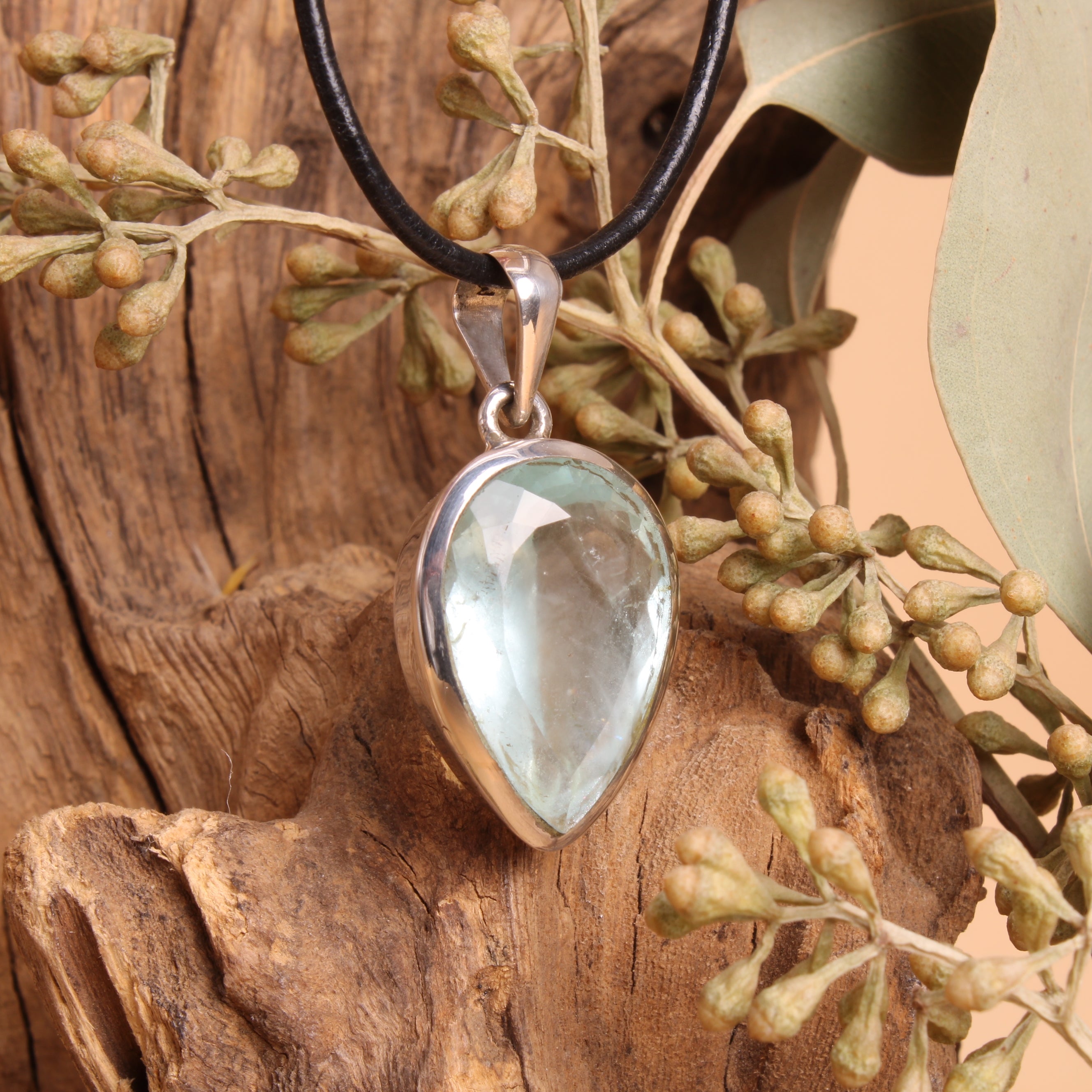 Azurit-Malachit Anhänger 925 Sterling Silber – Cabochon Vorderansicht
