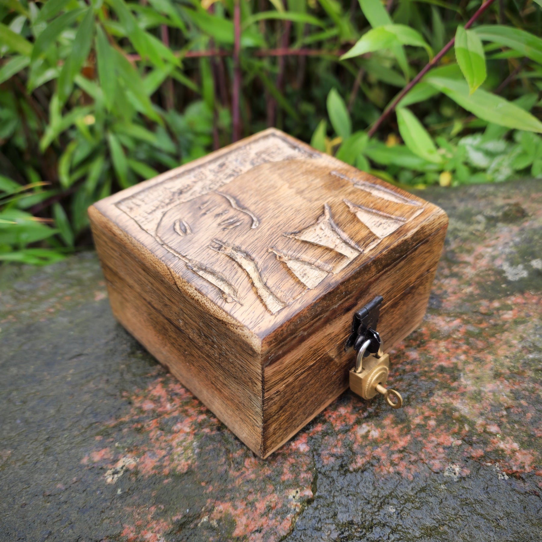 Holzbox Elefant – Schmuckkästchen Detailansicht