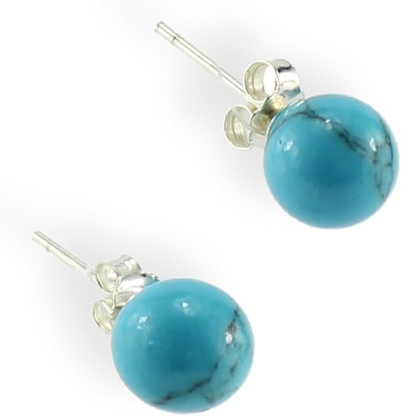 howlith türkis Stein Trommelstein Hals Schmuck Anhänger Edelstein Heilstein Rohstein Rohstück Glücksstein Schutzstein Lochstein Naturstein Amulett Deko Handstein Handschmeichler Kugel Ohrringe Armband