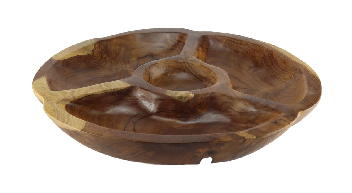 Snackschale Obstschale braun Holz Schale zur Deko Dekoobjekt Deko Obstschale Teak Schale aus Teakholz Holzschale Holzschälchen Dekoschale