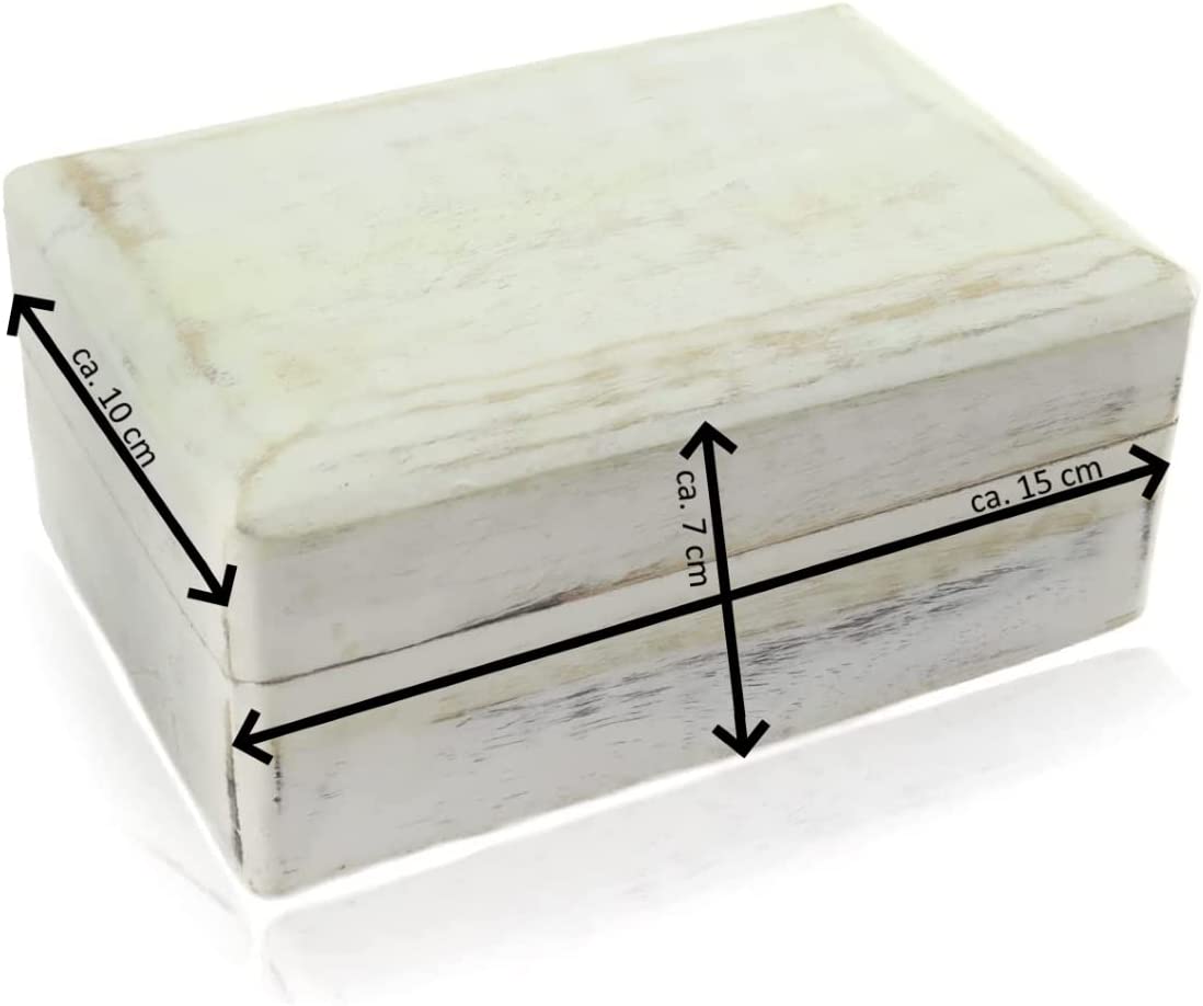 Holztruhe Holzbox Schatulle Truhe Kiste aus Mangoholz 15 x 10 cm mit Magnetverschluss