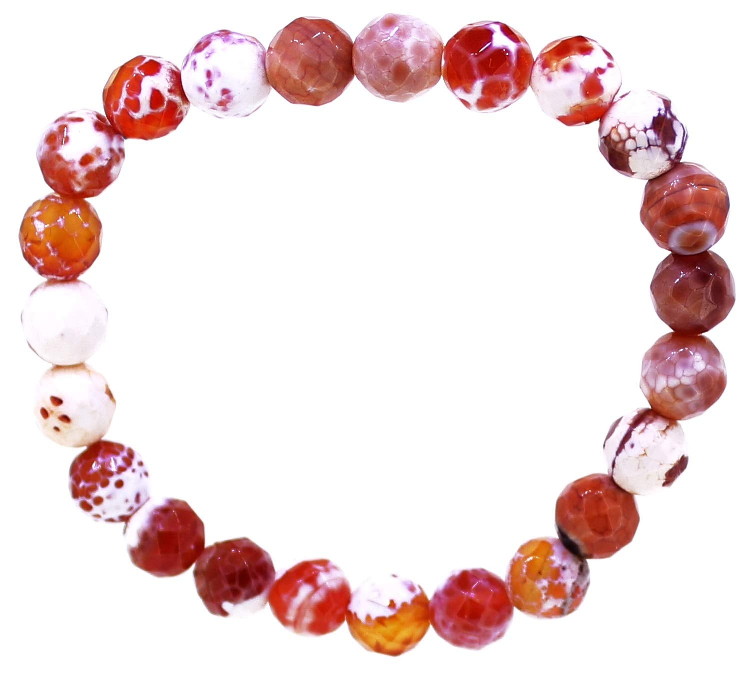 Armband aus Feuerachat Stein Trommelstein Anhänger Perlen Kugeln Heilstein Edelstein Kugelarmband Perlenarmband Edelsteinarmband Stretcharmband Gummiarmband Armschmuck Schmuckstein Rohstein Rohstück Schmuck