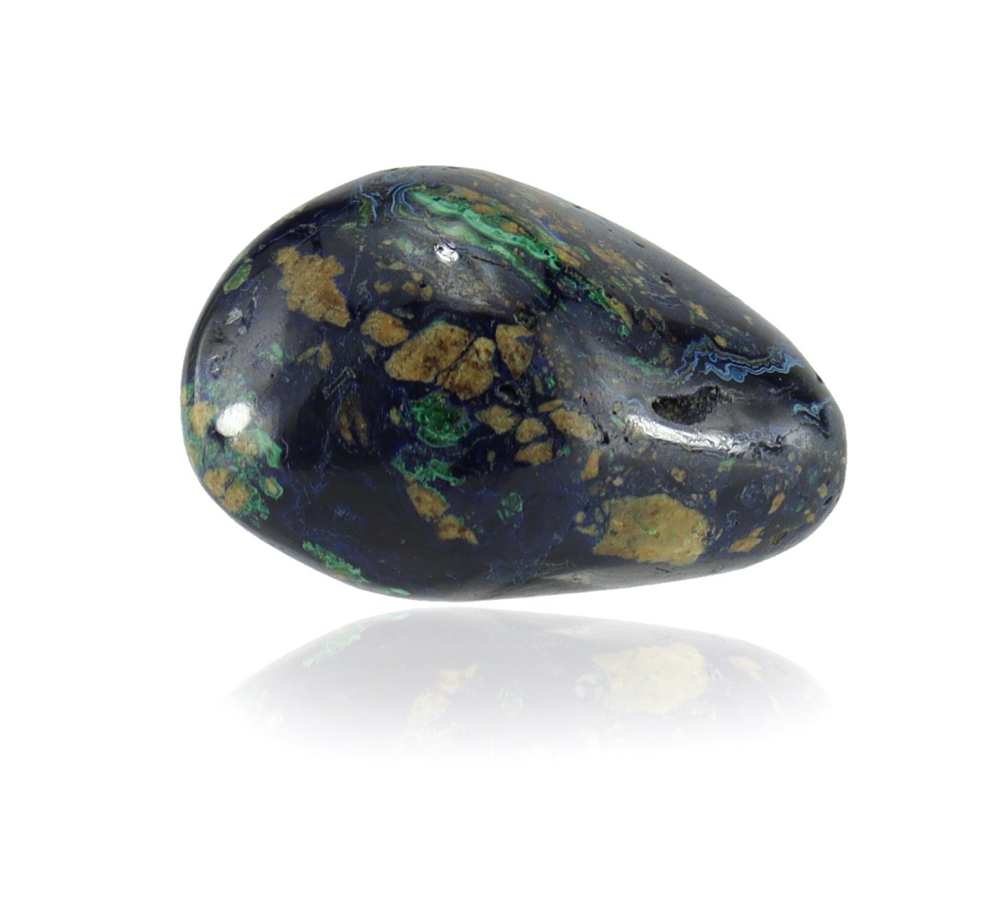 Azurit Malachit Schmuck Trommelstein Edelstein Rohstein Handschmeichler Taschenstein von budawi