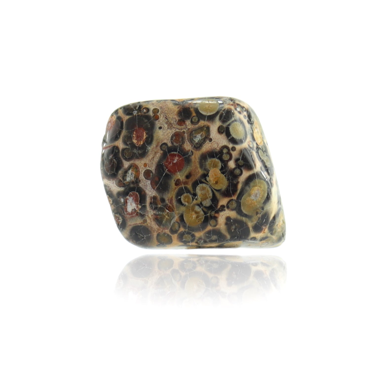 Leopardenjaspis Schmuck Trommelstein Edelstein Rohsteine Handschmeichler Taschenstein von budawi®