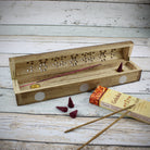  Blume des Lebens Räucherstäbchenhalter aus Holz für Räucherstäbchen & Räucherkegel Budawi Räucherbox 