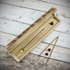 Om Silber Räucherstäbchenhalter Halter aus Holz für Räucherstäbchen & Räucherkegel
