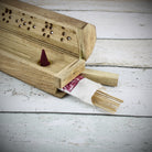Blume des Lebens Räucherstäbchenhalter aus Holz für Räucherstäbchen & Räucherkegel