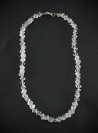 Bergkristall Würfel Kette Halskette 925 Silber Verschluss 45 cm