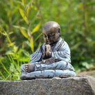 Buddha Statue Skulptur aus Sandguss Shaolin Hijau arctic 23 x 19 cm ca. 5 Kg