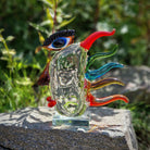 Glasskulptur Kristall Glas Kunst "Harlekin" Designer Skulptur Handarbeit