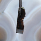 Hämatit Glaskopf Cabochon Anhänger Kettenanhänger Schmuck Halskettenanhänger Kettenschmuck Stein Trommelstein Rohstein Rohstück Edelstein Heilstein Silber Glücksstein Schutzstein Blutstein Blase Rose Kette Naturstein Dekostein