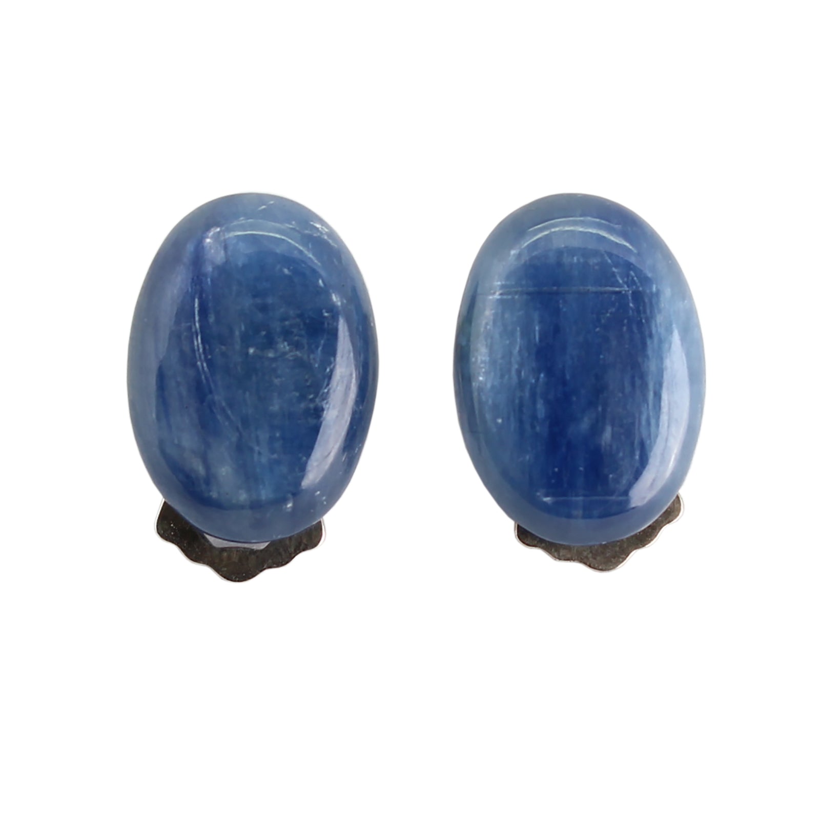 Kyanit Edelstein Ohrclips 925er Silber Ohrringe Ohrschmuck Stein Trommelstein Anhänger Ohrstecker Stecker Heilstein Rohstein Rohstück Schmuckstein Glücksstein Schutzstein Kette Cabochon Hänger Perlen