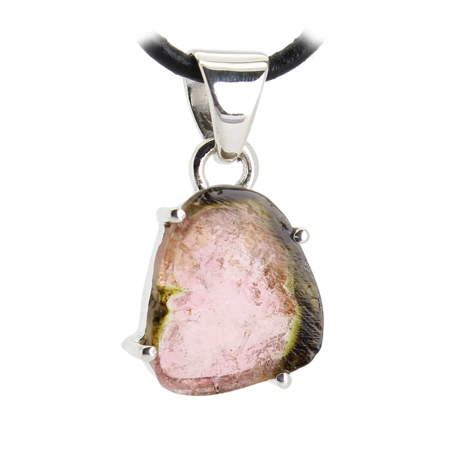 Wassermelonen Turmalin Anhänger Kettenanhänger Krappenfassung 925 Silber Halskettenanhänger Kettenschmuck Stein Trommelstein Spitze Rohstück Edelstein Heilstein Lochstein Schmuck Naturstein Halsschmuck Silberschmuck Dekostein Dekostück Collier Halskette Schmuckstein Schmuckanhänger Schutzstein Glücksstein Turmalinkristall Turmalinscheibe