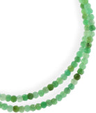 Chrysopras Kette Halskette facettiert 925er Silber Verschluss Stein Trommelstein Kugelkette Halskette Buttonkette Collier Halsschmuck Kettenschmuck Edelstein Heilstein Edelsteinkette Heilsteinkette Schmuck Rohstein Rohstück Glücksstein Schutzstein