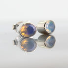 Edelopal Ohrstecker facettiert 925er Silber Ohrringe Stecker Ohrhänger Ohrschmuck Stein Trommelstein Anhänger Rohstein Rohstück Silber Schmuck Hänger Perlen Edelstein Heilstein Schmuckstein Glücksstein Schutzstein Dekostein