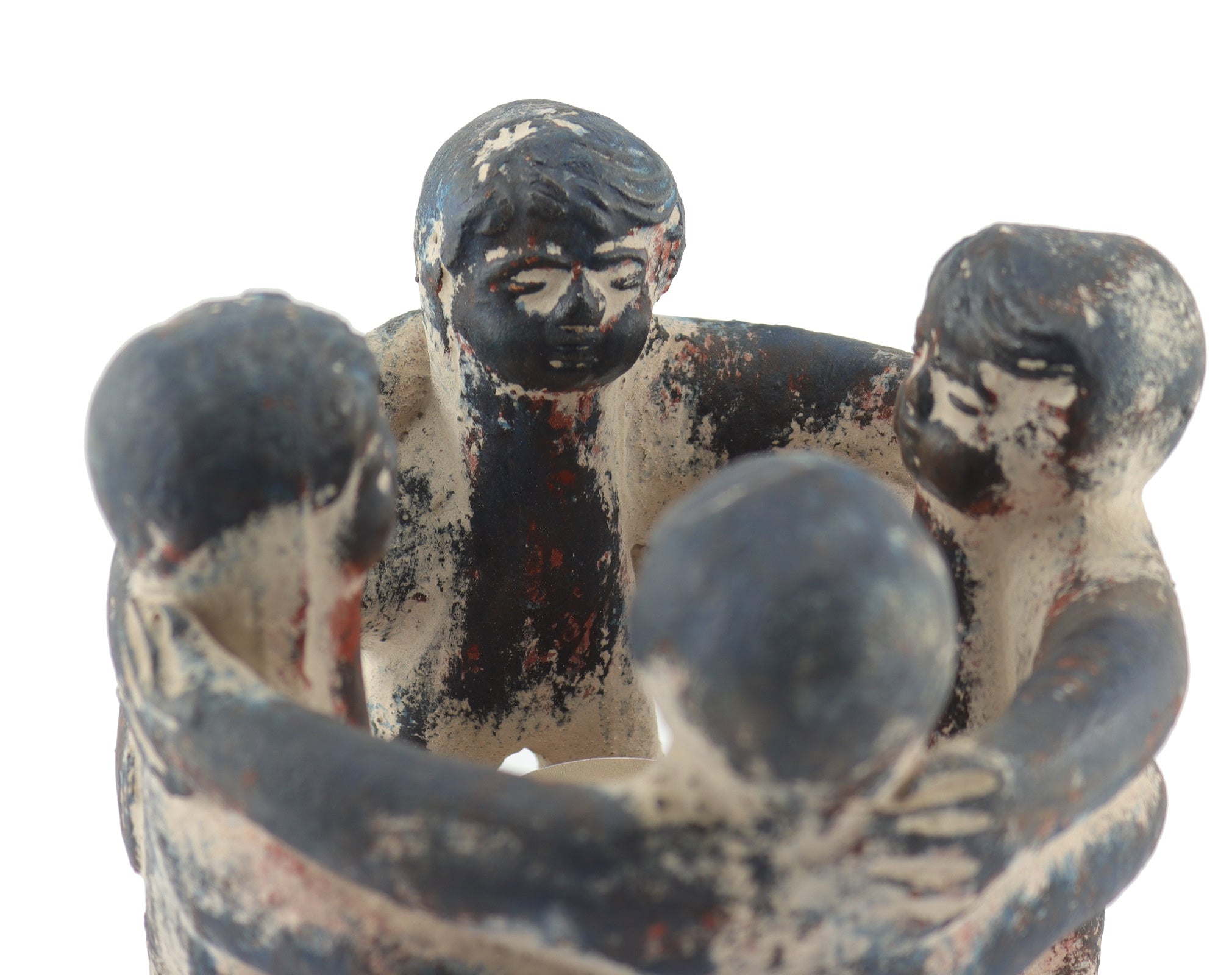 Freundeskreis 4 Figuren blau – Dekoration Wohnraum und Garten