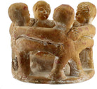 Freundeskreis gelb – 4 Tonfiguren im Kreis von oben