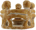 Freundeskreis gelb – 5 Tonfiguren im Kreis von oben