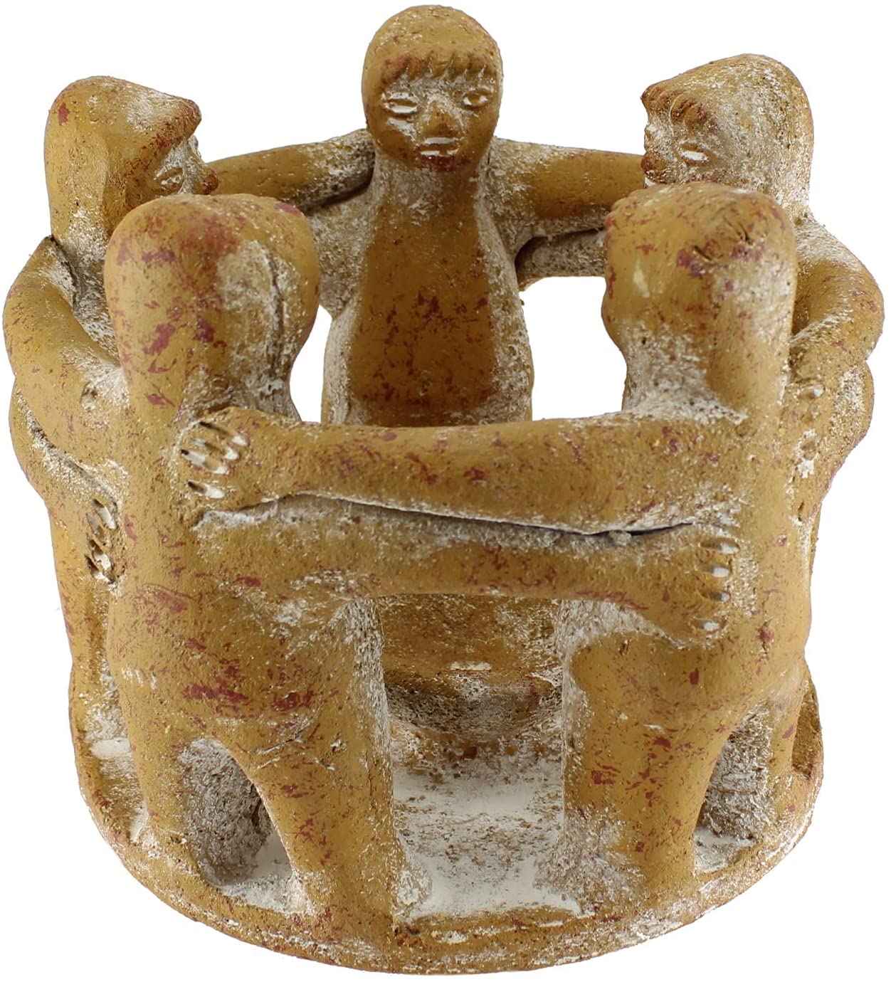 Freundeskreis XL 5 Figuren aus Terrakotta gelb – Handarbeit Mexiko