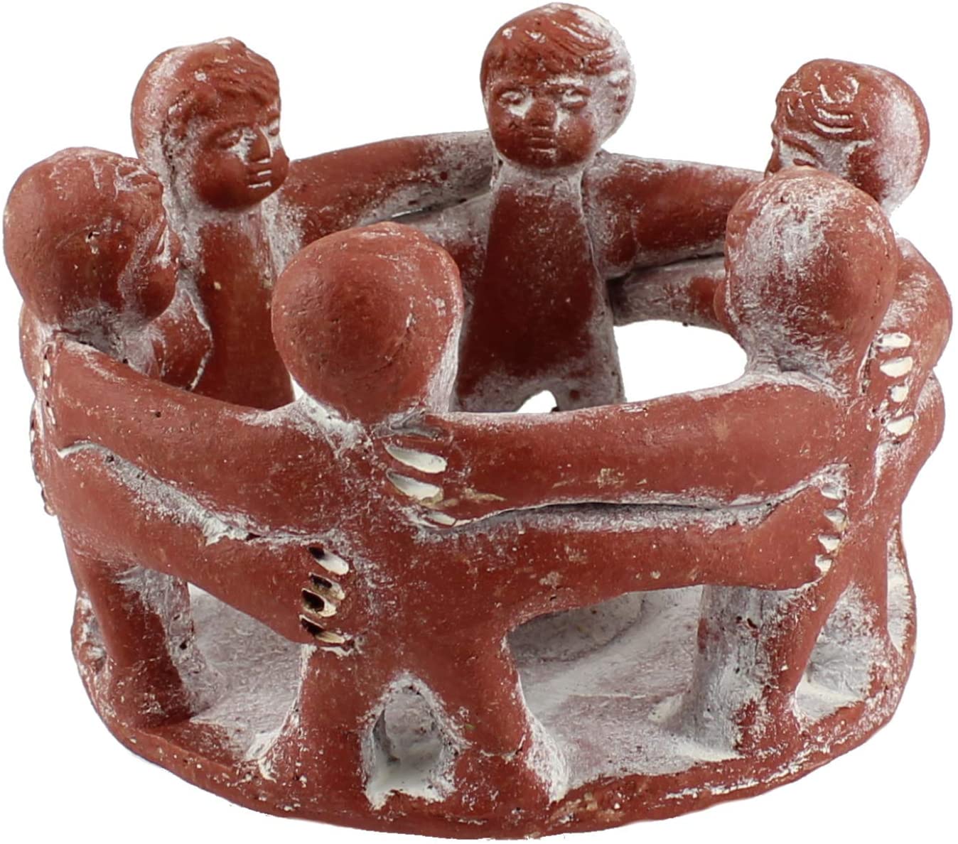 Freundeskreis 6 Figuren aus Terrakotta rot – Handarbeit aus Mexiko