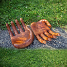 Handgefertigte Dekoschale Hand aus Suar Holz Holzschale Obstschale Schüssel