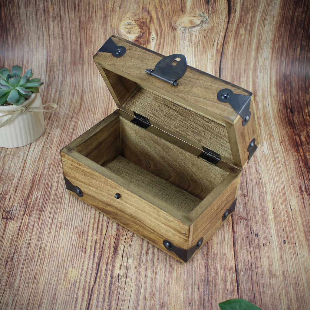Holztruhe Holzkiste Holzbox aus Mangoholz Motiv Blume des Lebens klein Schachtel Schatulle