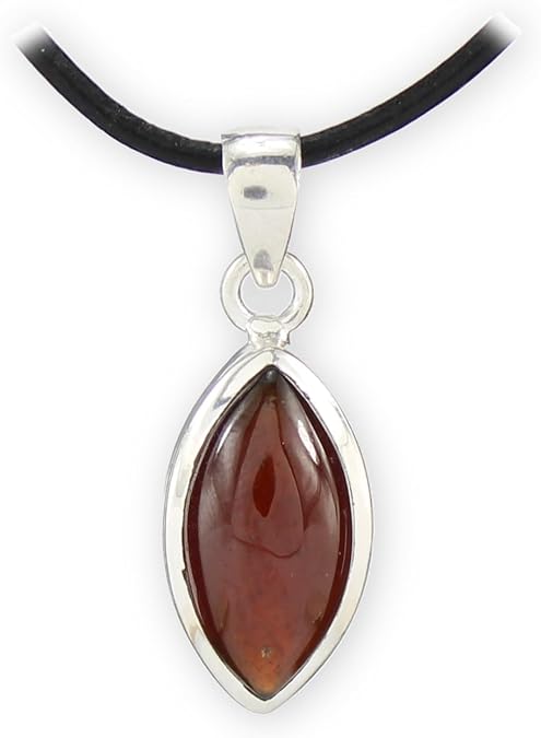 Halskettenanhänger Kettenschmuck Stein Trommelstein Anhänger Rohstein Rohstück Spitze Doppelender Edelstein Heilstein Silberschmuck Schmuck Halsschmuck Schmuckstein Glücksstein Schutzstein Hessonitstein Hessonitschmuck