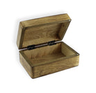 Holztruhe Holzbox aus Mangoholz braun mit Magnetverschluss Schatulle Schmuckschatulle