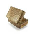 Holztruhe Holzbox aus Mangoholz braun mit Magnetverschluss Schatulle Schmuckschatulle