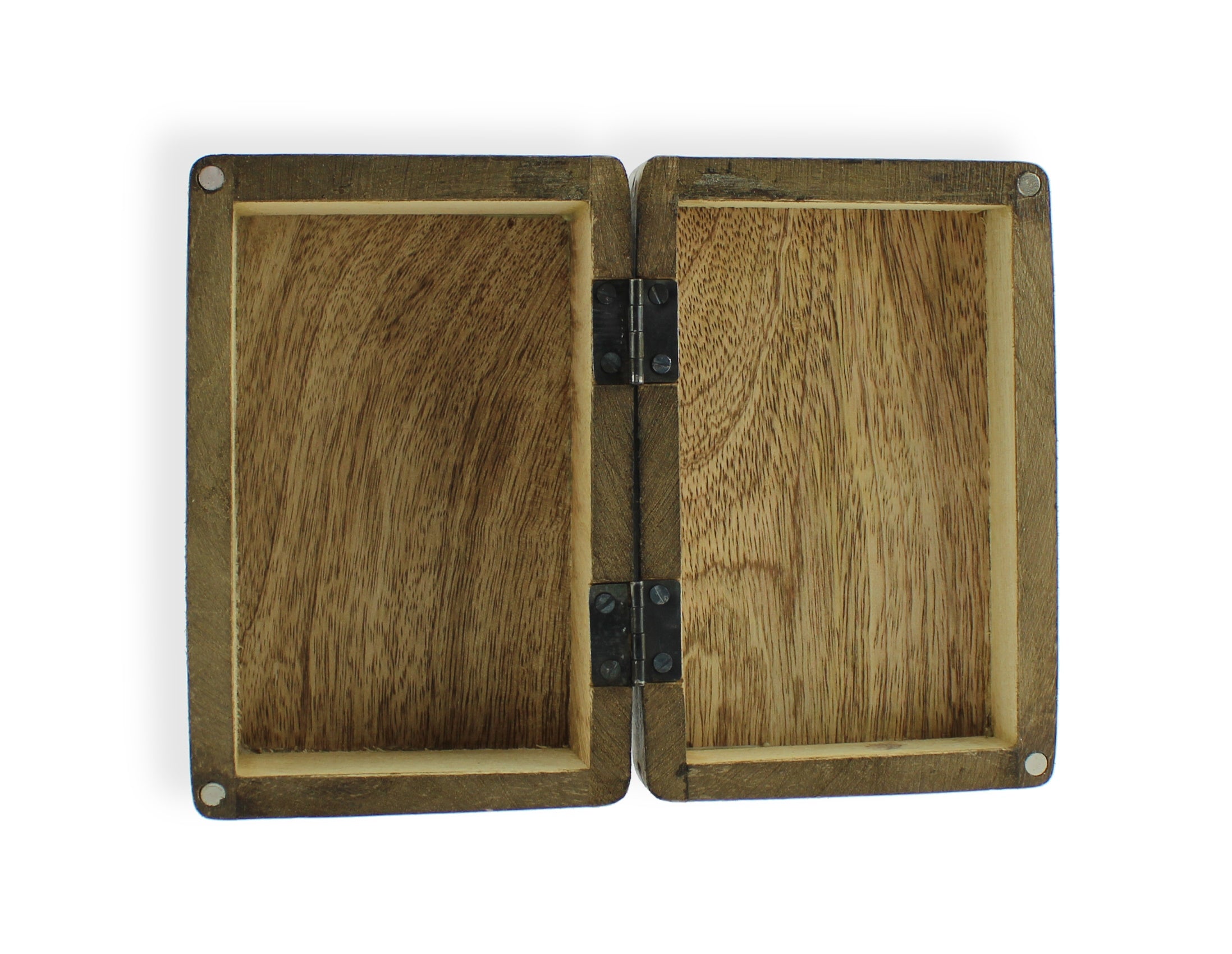 Holztruhe Holzbox aus Mangoholz braun mit Magnetverschluss Schatulle Schmuckschatulle