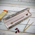 Räucherstäbchenhalter Räucherbox Kegelhalter aus Holz für Räucherstäbchen & Räucherkegel Blumenornament