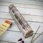 Räucherstäbchenhalter Räucherbox Kegelhalter aus Holz für Räucherstäbchen & Räucherkegel Blumenornament