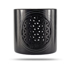 Räucherstövchen aus Speckstein Blume des Lebens schwarz 10 cm – inkl. Sieb
