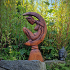 Budawi® XL Holzskulptur Figur Statue Frau nackt im Mond Höhe ca. 58 cm