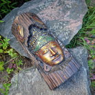  Wandrelief Buddha Gesicht – Yoga & Meditationsraum Deko