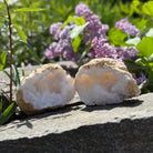Calcit Geode Detailansicht – Rohstein naturbelassen, gespalten