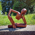 Handgefertigte Skulptur Holzfigur Holzskulptur Denker Meditation aus Bali ca. 25x25 cm groß Gartendeko Geschenk Yoga