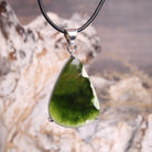 Chromchalcedon Anhänger Tropfen Cabochon in 925 Sterling Silber – Unikat