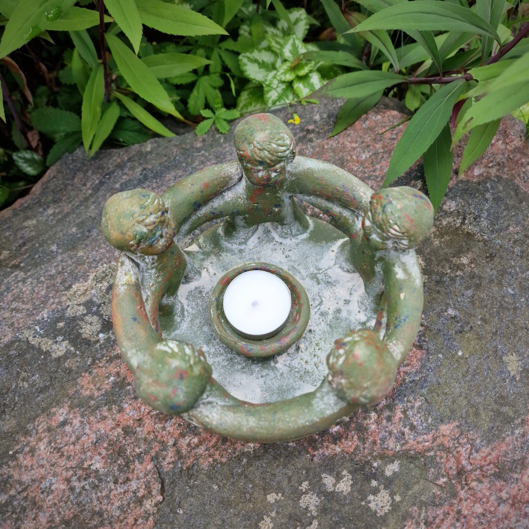 Freundeskreis 5 Figuren grün – Seitenansicht