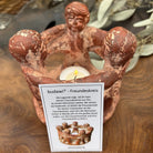 Freundeskreis als Teelichthalter rot – 3 Figuren beleuchtet