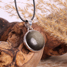Goldobsidian Anhänger Seitenansicht – ca. 23 mm, 3,4 cm Gesamtlänge