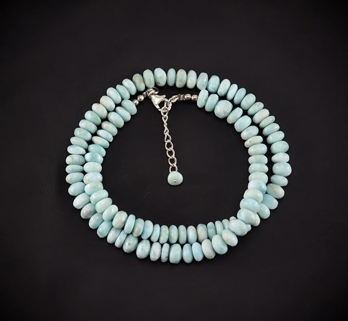 larimar Stein Trommelstein Hals Schmuck Anhänger Edelstein Heilstein Rohstein Rohstück Glücksstein Schutzstein Lochstein Naturstein Amulett Deko Handstein Handschmeichler Kugel Ohrringe Ohrstecker Armband